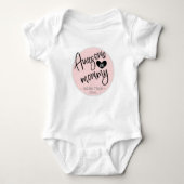 Body Statistiques Fille Naissance Awesome maman Citatio (Devant)
