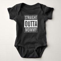 Stright Outta maman Funny Baby Jersey Bodysuit
