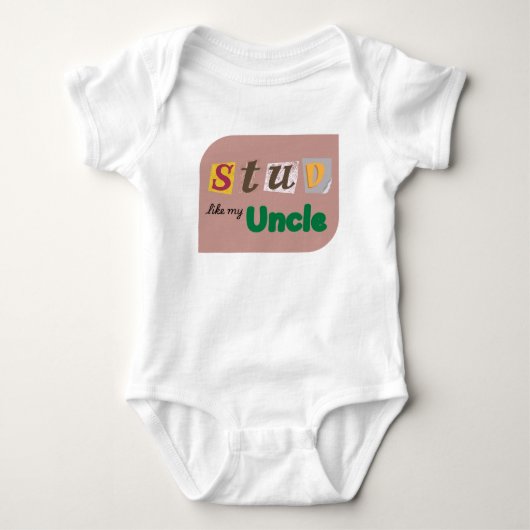Body "Stud Like Uncle" Baby One Piece (Devant)
