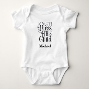 Body Suit Bébé Chrétien Dieu Bénisse Cet Enfant Bé