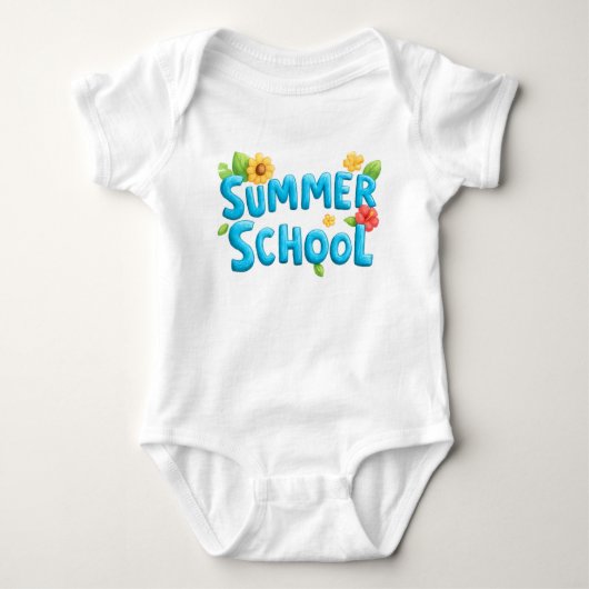 Body Summer School - Summer School Texte avec fleurs (Devant)