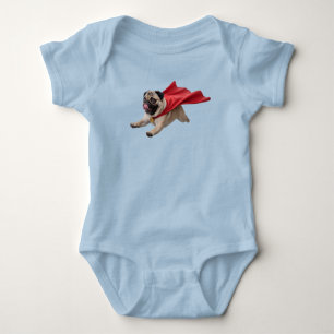 Body Super-héros Pug mignon