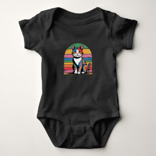 Body Super Psychédélique Chat Retro Baby T-shirt