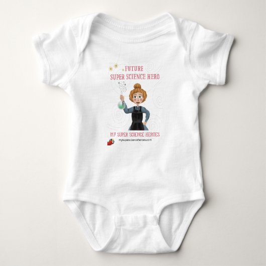 Body Super Science Baby Bodysuit - Marie Curie (Devant)