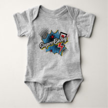 SuperBABY super-héros bande dessinée cadeau GRIS
