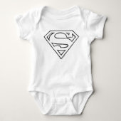 Body Superman S-Shield | Logo Simple Black Outline (Devant)