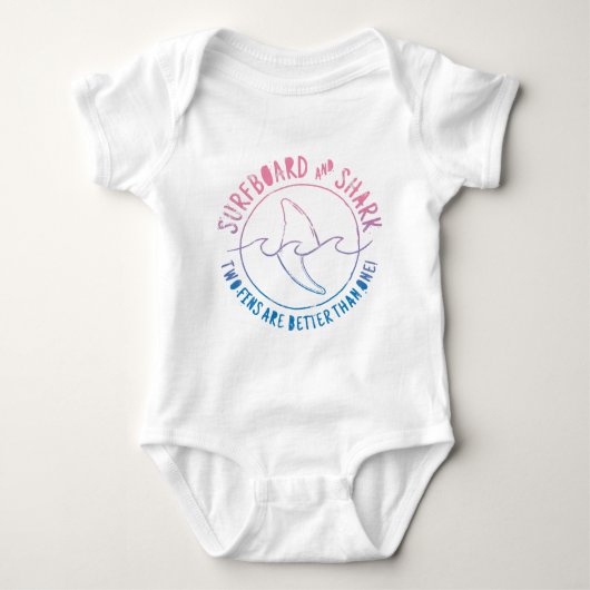 Body Surf Et Requin Drôle Surfer Surf Été (Devant)