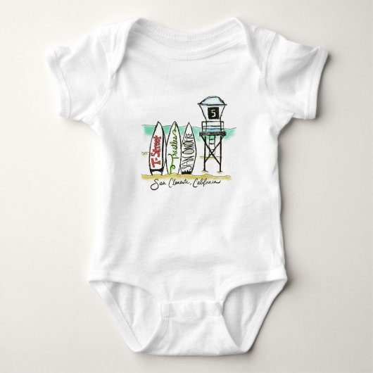 Body Surf San Clemente Baby Bodysuit (Devant)