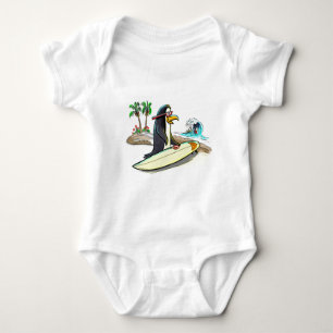 Body surfer de pingouin