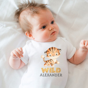 Body Sweet Aquarelle Safari bébé Tiger Bodysuit bébé