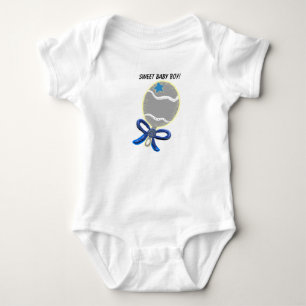 Body Sweet Baby Boy Blue Bow Rattle T-shirt