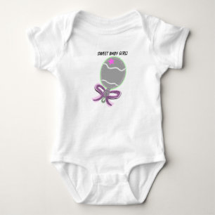 Body Sweet Baby Girl Pink Bow Rattle T-shirt