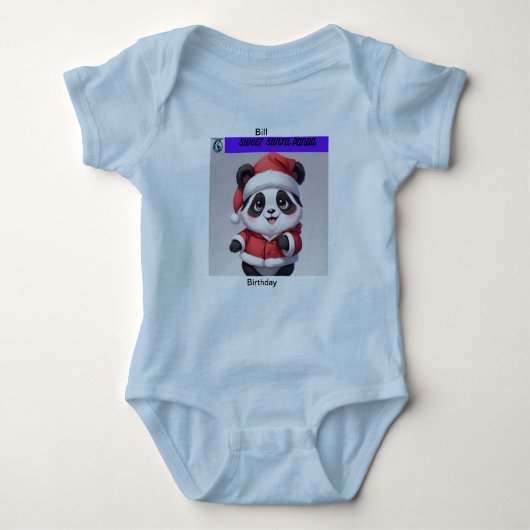 Body Sweet Panda Noël Vêtements de bébé Écrit (Devant)