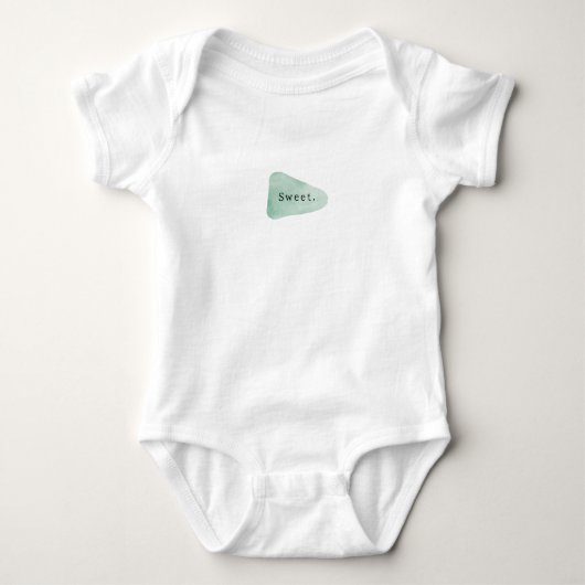 Body Sweet Quote Newborn Mint Green Shape Baby Romper (Devant)