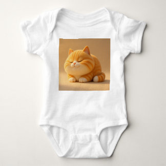 Body Sweet Sleeping Orange Tabby Cat – Baby Bodysuit De