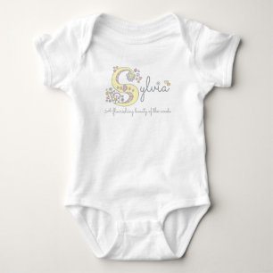 Body Sylvia girls name signifiant roman monogramme