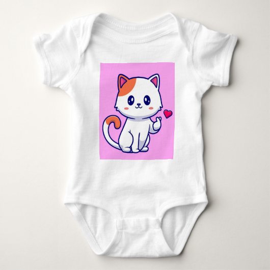 Body Symbole de chat mignon en amour main-57577 (Devant)
