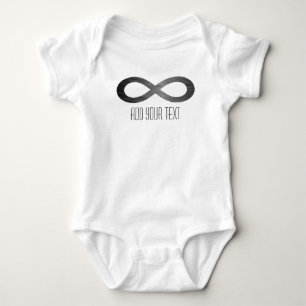 Body Symbole d'infini sur la texture métallique de Faux