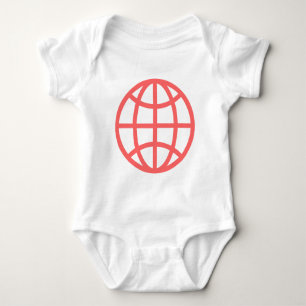 Body Symbole du monde - rose tropicale