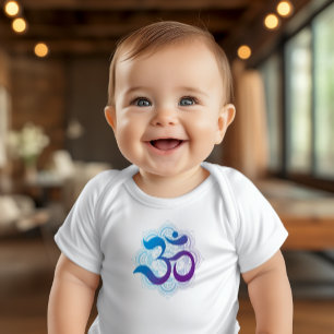 Body SYMBOLE OM Mandala Fleur Blanc
