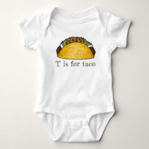 Body T est pour Taco Mexican Food Alphabet Letter T