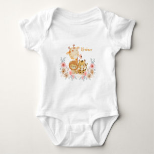 Body T-shirt avec un animal sauvage mignon