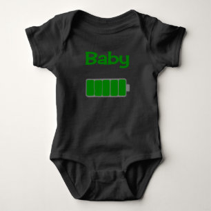 Body T-shirt batterie pour bébé noir