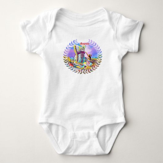 Body T-shirt bébé assyrien (Devant)