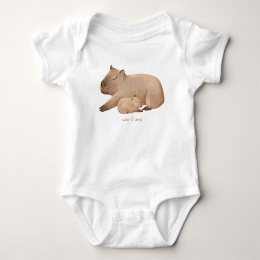 Body T-shirt bébé capybara (Devant)