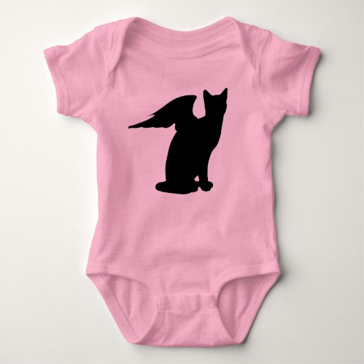 Body T-shirt bébé chat ailé (Devant)