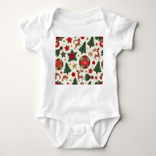 Body T-shirt bébé de Noël (Devant)