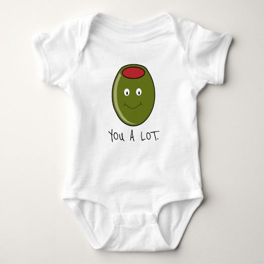 Body T-Shirt Bébé En Un Pièce, Olive You (Devant)