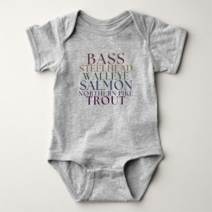 Body T-shirt bébé famille assortie pêche Michigan