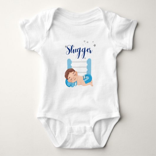 Body T-shirt bébé garçon Slugger (Devant)