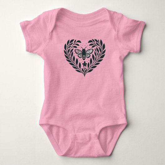 Body T-shirt bébé Papillon et Branches (Devant)