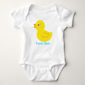 Body T-shirt bébé personnalisé en caoutchouc canard can (Devant)