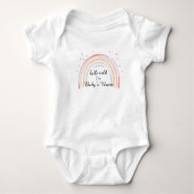 T-shirt bébé personnalisé - "Hello World, I’m [Bab