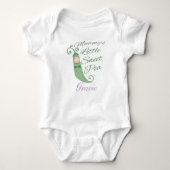 Body T-shirt bébé petit pois doux de maman ou Creeper (Devant)