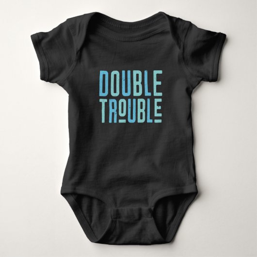 Body T-Shirt Bleu Double Trouble (Devant)