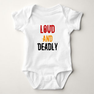 Body T-shirt bruyant et mortel de bébé et d'enfants