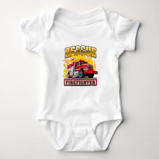Body T-shirt Camion-feu (Devant)