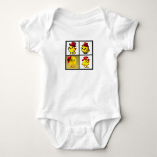 Body T-shirt. Costume jaune pour les oiseaux mignons du
