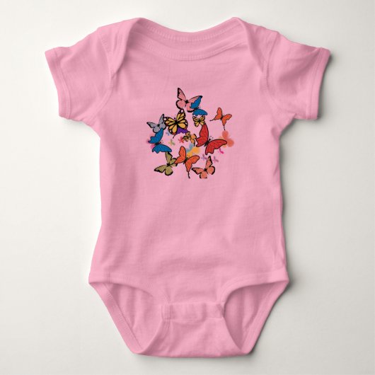 Body T-shirt couleur rose (Devant)