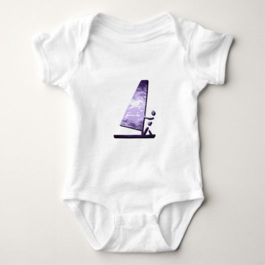 Body T-shirt de bébé de conception de planche à voile (Devant)