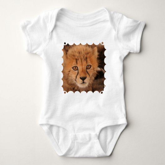 Body T-shirt de bébé de guépard de bébé (Devant)