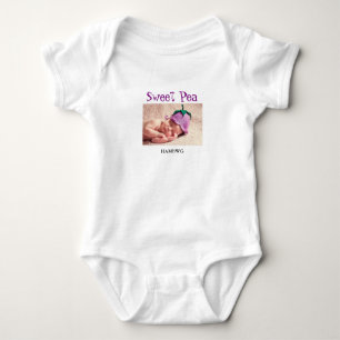 Body T-shirt de bébé de HAMbWG de pois doux