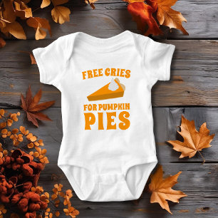 Body T-shirt de bébé drôle de tarte au potiron pour Tha