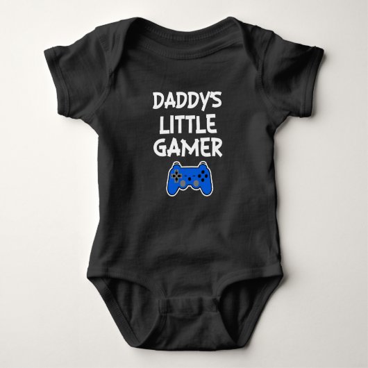 Body T-shirt de bébé drôle pour papa's Little Gamer (Devant)