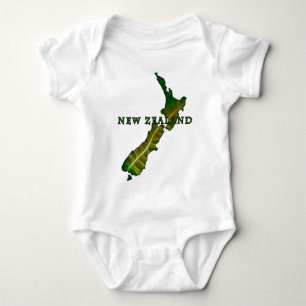 Body T-shirt de carte de fougère de la Nouvelle Zélande