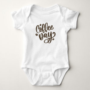 Body T-shirt de costume pour bébé jour café
